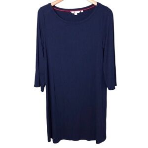 Boden Women’s Jersey Knit Dress 3/4 Length Navy Blue Size 10 Long